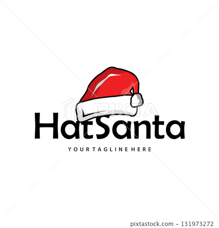 Santa hat logo design simple concept black silhouette christmas snow season celebration brand symbol template design Santa hat logo design simple concept black silhouette christmas snow season celebration brand symbol template design 131973272