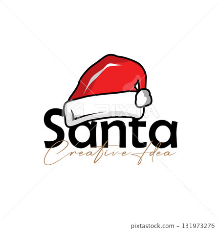 Santa hat logo design simple concept black silhouette christmas snow season celebration brand symbol template design Santa hat logo design simple concept black silhouette christmas snow season celebration brand symbol template design 131973276