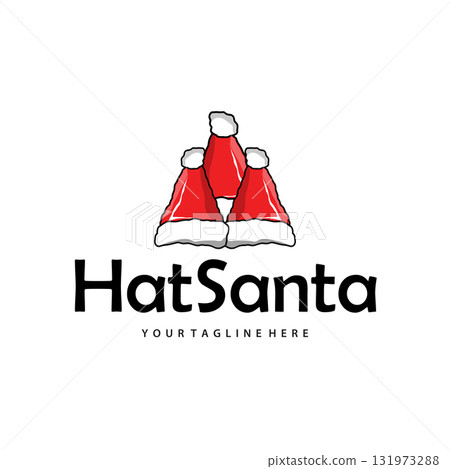 Santa hat logo design simple concept black silhouette christmas snow season celebration brand symbol template design Santa hat logo design simple concept black silhouette christmas snow season celebration brand symbol template design 131973288