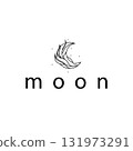 Moon logo simple minimalist line design modern concept illustration design template and poster also product brand 131973291