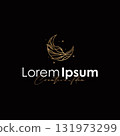 Moon logo simple minimalist line design modern concept illustration design template and poster also product brand 131973299