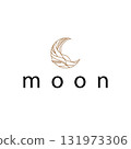 Moon logo simple minimalist line design modern concept illustration design template and poster also product brand 131973306