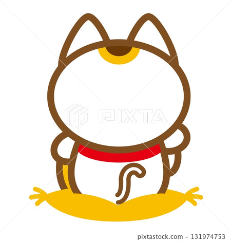 Backward-facing beckoning cat 131974753