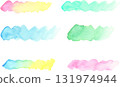 Watercolor frame and decorative material vector 131974944