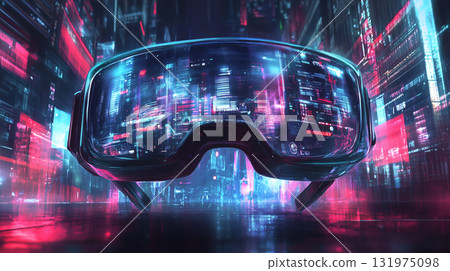 賽博龐克風格的vr眼鏡 131975098