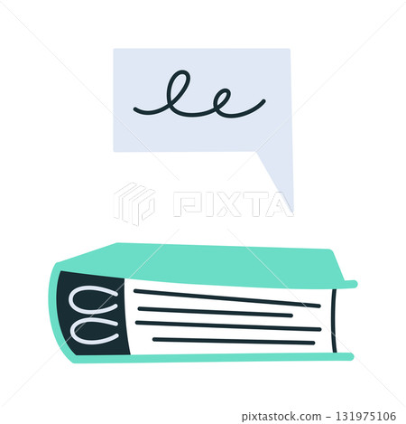 Ring binder folder with documents and attention message, flat cartoon vector illustration for office, business and organization design, paperwork, planning and management concept Ring binder folder with documents and attention message, flat cartoon vector illustration for office, business and organization design, paperwork, planning and management concept 131975106