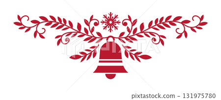 Christmas Ornament With Foliage vector Christmas Ornament With Foliage vector 131975780
