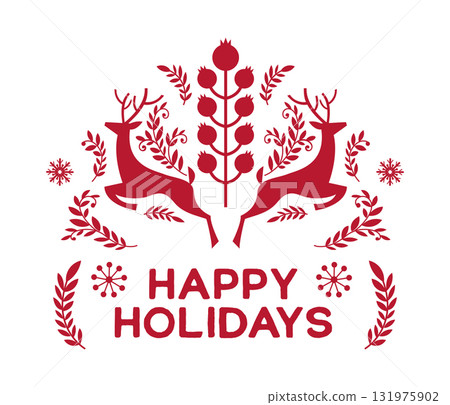 Merry Christmas Greeting Design vector 131975902