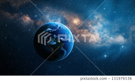 深空中閃耀的地球：藍色發光行星的視覺藝術 131976536