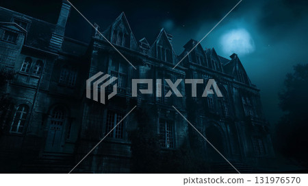 籠罩在黑暗中的古老西式宅邸－鬼魂遊蕩的恐怖世界 131976570