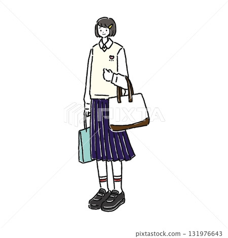 Retro style simple woman Retro style simple woman 131976643