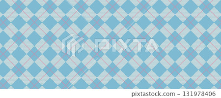 Pink and blue tartan vichy gingham fabric pattern. Classic check fabric texture for baby blankets and picnic accessories. Pink and blue tartan vichy gingham fabric pattern. Classic check fabric texture for baby blankets and picnic accessories. 131978406