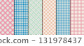 Vichy gingham pattern. Classic checkered plaid design for fabric, wrapping paper, cards, and banners. 131978437