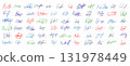 Fake signature set. Handwriting autograph examples 131978449