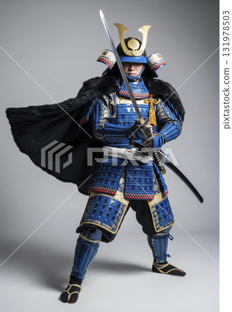Japanese Samurai, warriors wearing armor Japanese Samurai, warriors wearing armor 131978503