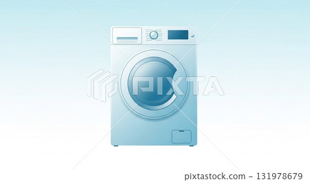 Simple and modern drum washing machine illustration 131978679