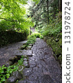Stone steps and sunlight streaming in after the rain [Relaxing Japanese landscape material] 131978724