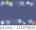 Snowflake background illustration, horizontal 131979034