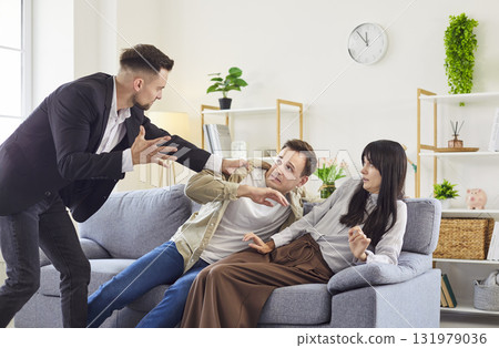 Dramatic confrontation over relationship, cheating, betrayal and infidelity Dramatic confrontation over relationship, cheating, betrayal and infidelity 131979036