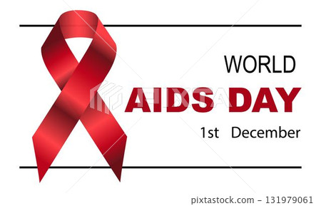 World AIDS Day. Red awareness ribbon loop. Raising awareness of World AIDS campaign. World AIDS Day vector illustration with red ribbon loop. Concept for healthcare and medicine. World AIDS Day. Red awareness ribbon loop. Raising awareness of World AIDS campaign. World AIDS Day vector illustration with red ribbon loop. Concept for healthcare and medicine. 131979061