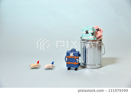 被丟棄的手提袋的圖片（垃圾問題） 131979399