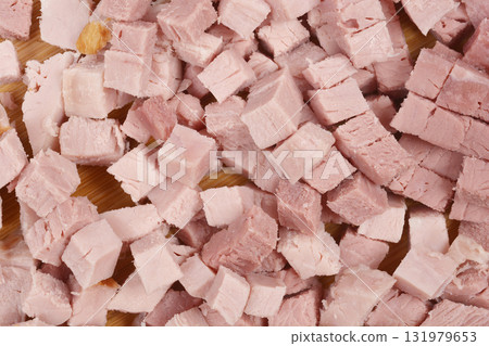 Diced ham Diced ham 131979653