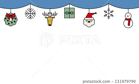 Flat illustration Christmas frame, background. 131979790