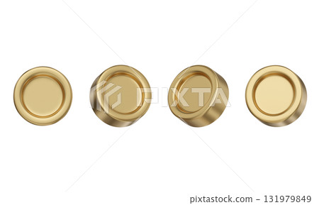 cartoon style gold coin 3D graphic 131979849
