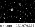 Falling snowflakes on black background 131979884