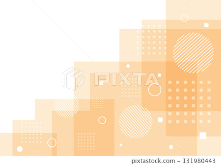 Orange geometric background with white space 131980443