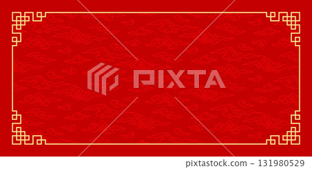 Chinese New Year background, red chinese border, cloud frame Chinese New Year background, red chinese border, cloud frame 131980529