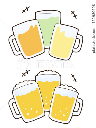 飲料和啤酒的手繪插圖 飲料和啤酒的手繪插圖 131980698