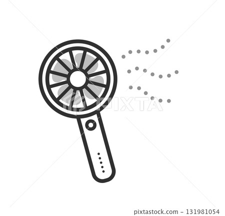 Handy fan icon illustration Handy fan icon illustration 131981054