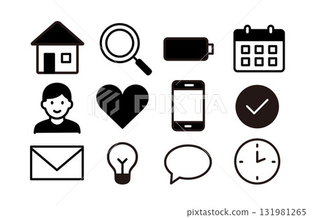 Daily icon set for home, calendar, smartphone, etc. Daily icon set for home, calendar, smartphone, etc. Daily icon set for home, calendar, smartphone, etc. Daily icon set for home, calendar, smartphone, etc. 131981265
