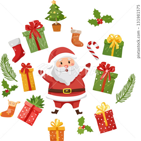 聖誕節圖像項目（向量，向量） 131981575
