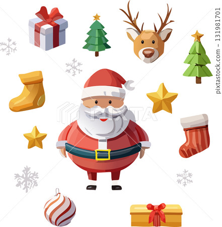 聖誕節圖像項目（向量，向量） 131981701