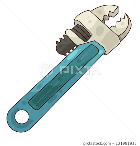illustration of Pipe Wrench 131981935