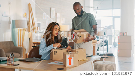 Logistic, retail boxes or team packaging ecommerce product, delivery package or shipping distribution. Supply chain, small business supplier or people teamwork on dropshipping trade, stock or service Logistic, retail boxes or team packaging ecommerce product, delivery package or shipping distribution. Supply chain, small business supplier or people teamwork on dropshipping trade, stock or service 131981977