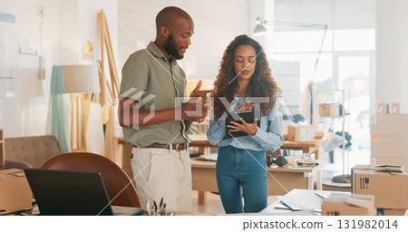 Teamwork, business staff and working on tablet planning, collaboration or online shop order. Sale info, employees and manager consulting with employee on research, ecommerce and store data analysis Teamwork, business staff and working on tablet planning, collaboration or online shop order. Sale info, employees and manager consulting with employee on research, ecommerce and store data analysis 131982014