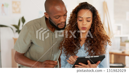 Teamwork, business people and working on tablet planning, collaboration or SEO analytics in office. Tech, employees and manager consulting with employee on research, web design and data analysis Teamwork, business people and working on tablet planning, collaboration or SEO analytics in office. Tech, employees and manager consulting with employee on research, web design and data analysis 131982029