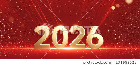 Happy New Year 2026 background banner 131982525