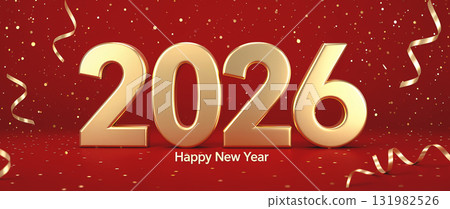 Happy New Year 2026 background banner 131982526