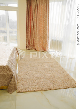 beige Interior pile carpet. 131982712