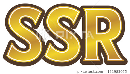 Card game rarity character "SSR" Super Special Rare / rarity icon material 131983055