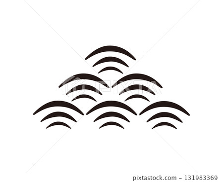 Seigaiha pattern Japanese pattern background illustration Seigaiha pattern Japanese pattern background illustration 131983369