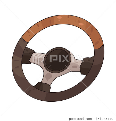 illustration of steering wheel illustration of steering wheel 131983440