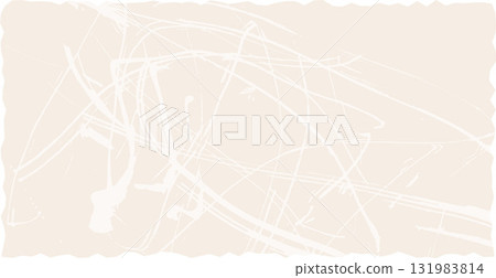 Old Scratched paper Background. Pastel Distorted retro texture jagged rectangle. Vector illustration. Horizontal aged empty vintage sheet for poster and card, template, post, banner and decor. Not AI Old Scratched paper Background. Pastel Distorted retro texture jagged rectangle. Vector illustration. Horizontal aged empty vintage sheet for poster and card, template, post, banner and decor. Not AI 131983814