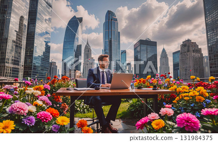 Woman is running in a field with mountains in the background. She is wearing a purple tank top and blue shorts Woman is running in a field with mountains in the background. She is wearing a purple tank top and blue shorts 131984375