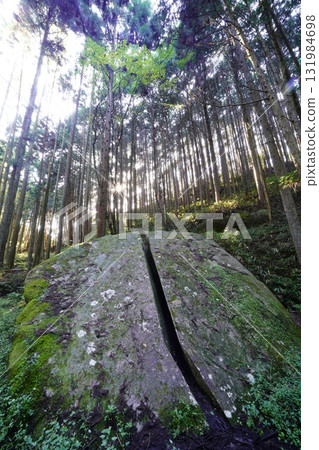 青苔覆蓋的岩石 柳生一刀石 青苔覆蓋的岩石 柳生一刀石 131984698