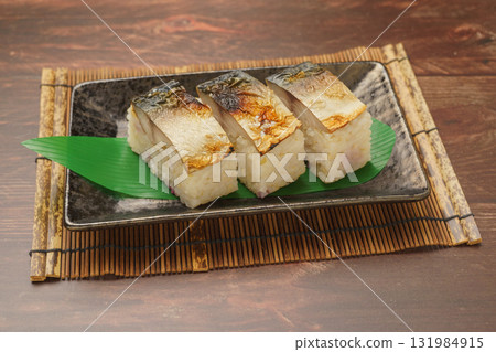 Grilled mackerel sushi 131984915